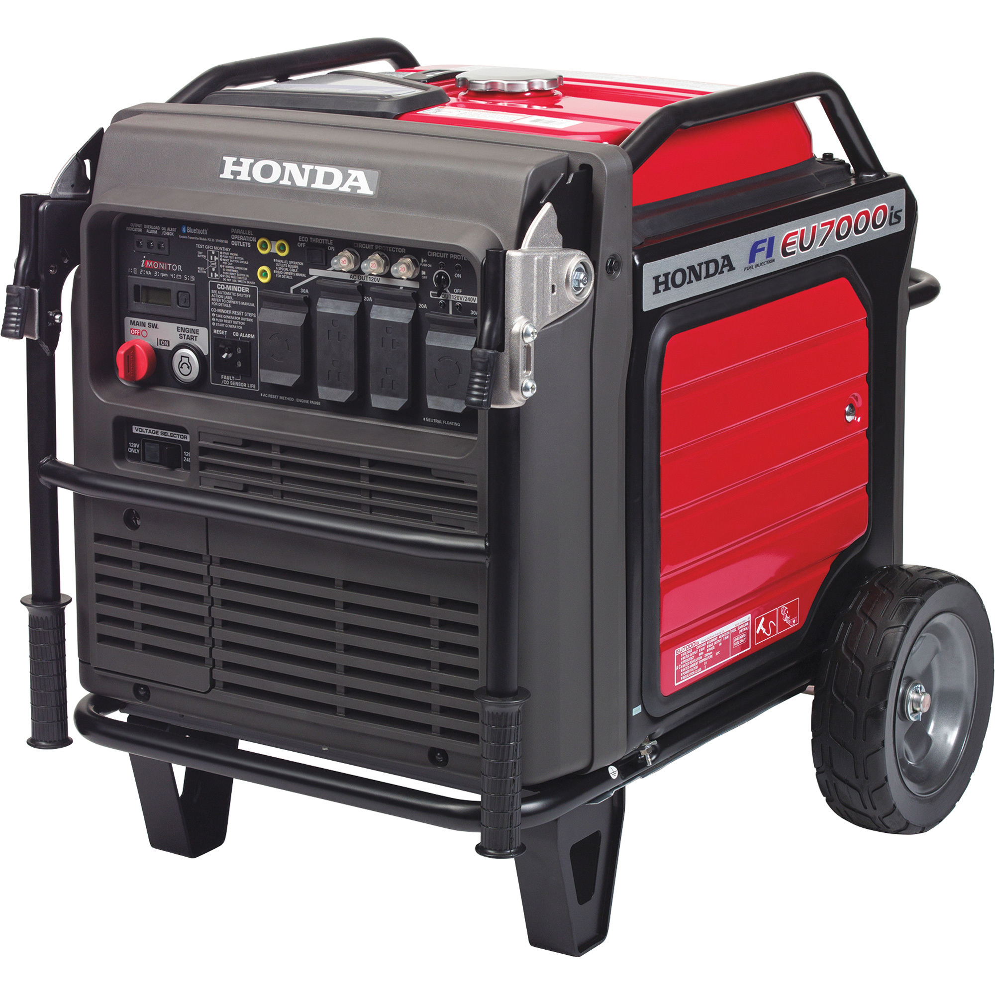 Honda Inverter Generator, 7000 Surge Watts, 5500 Rated Watts, Electric Start, CO Minder, Model# EU7000ISNAN